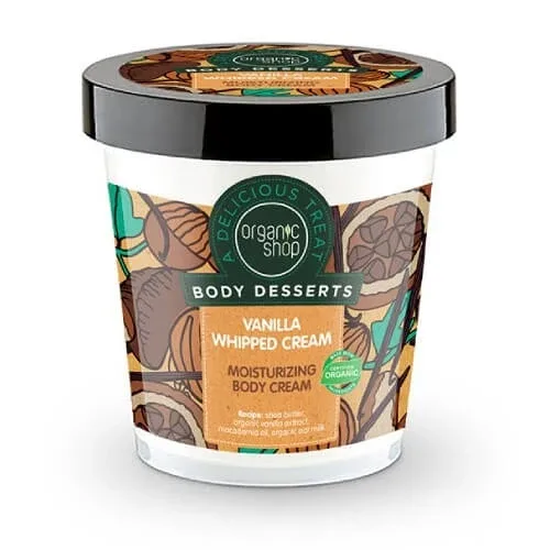 ORGANIC SHOP Deserturi pentru corp Vanilie Cremă bătută Cremă hidratantă pentru corp Vanilie Cremă bătută 450ml — preț și oferte