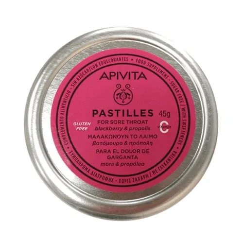 APIVITA Pastile cu zmeură și propolis 45g — preț și oferte