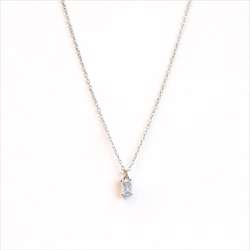 FARMA BIJOUX Colier hipoalergenic din argint cu cristal transparent 38/42CM (BE1SP01) — preț și oferte