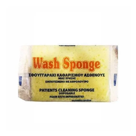WASH SPONGE Burete de curățare pentru pacienți infuzat cu gel de duș de unică folosință — preț și oferte