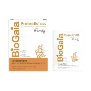 BIOGAIA ProTectis Family Oral Probiotic Solution with Zinc - Orange Flavor 5.5gr x 7 pliculețe