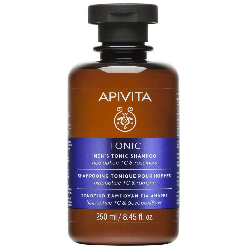 APIVITA Șampon tonic împotriva căderii părului pentru bărbați cu Hippophae TC și rozmarin 250ml — preț și oferte