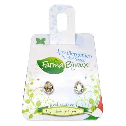FARMA BIJOUX Drop Hipoalergenic Cercei Tear Crystal Swarovski Transparent 6mm — preț și oferte