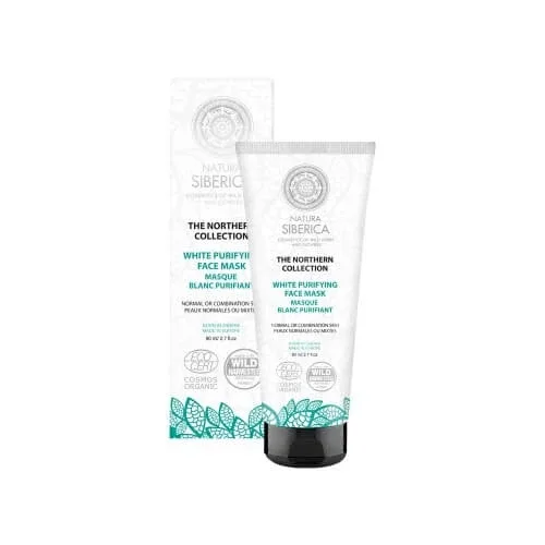 NATURA SIBERICA Northern Collection White Purifying Face Mask Mască de față albă purificatoare pentru o piele curată și strălucitoare, potrivită pentru pielea normală sau combinată pentru toate vârstele 80ml — preț și oferte