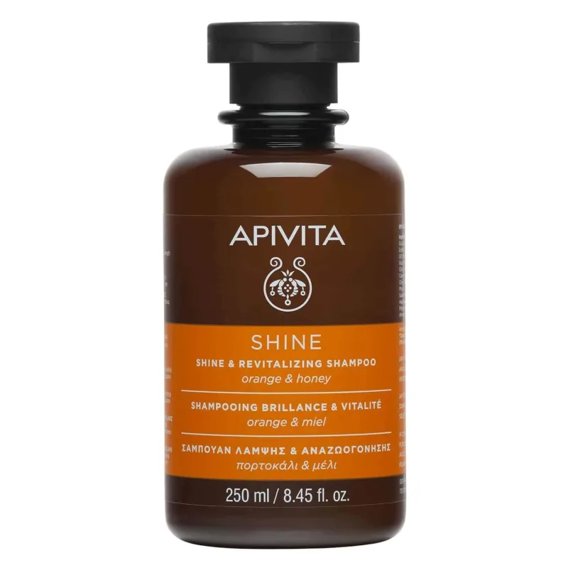 APIVITA Șampon pentru strălucire și întinerire cu portocale și miere 250ml — preț și oferte
