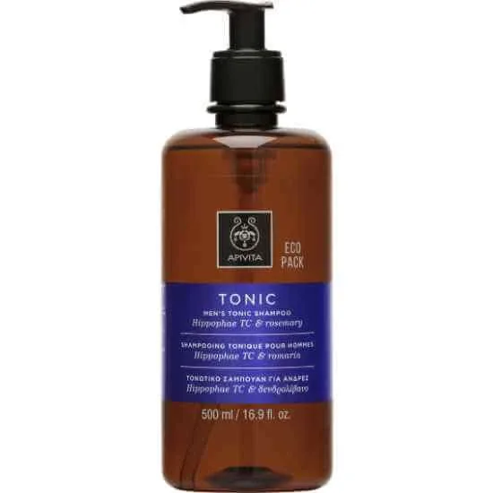 APIVITA Eco Pack Șampon tonic împotriva căderii părului pentru bărbați cu Hippophae TC și rozmarin 500ml — preț și oferte