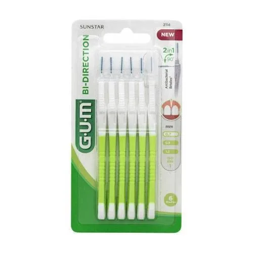 GUM 2114 Perii intermediare bidirecționale cu mâner 0.7mm 6 buc. — preț și oferte
