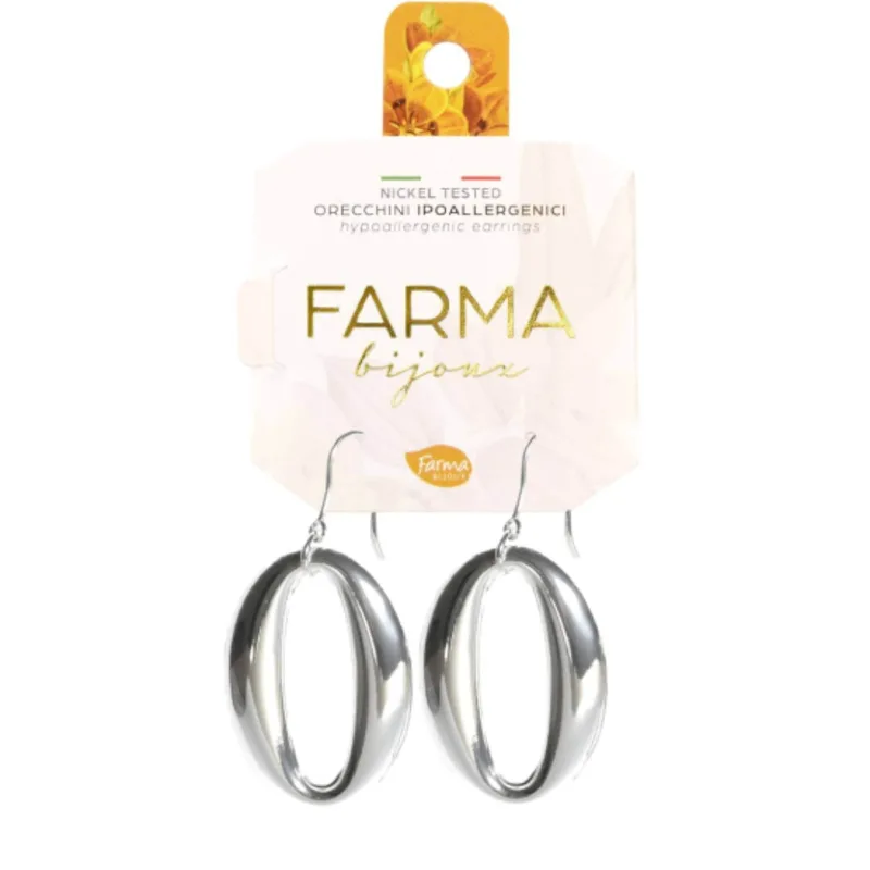 FARMA BIJOUX Hipoalergenic Cercei argint oval 45mm — preț și oferte