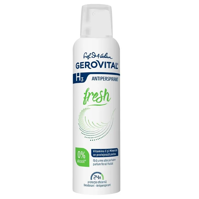 Deodorant antiperspirant H3 Classic Fresh, Gerovital , Farmec |  150 ml — preț și oferte