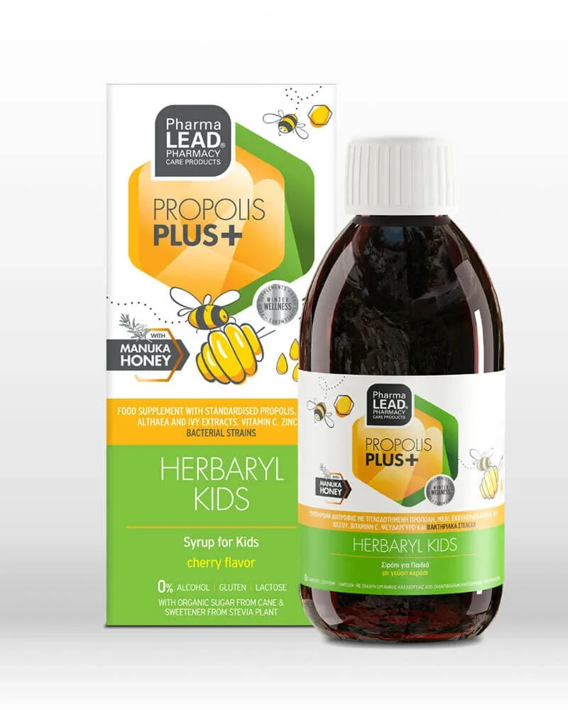 PHARMALEAD Propolis Plus+ Herbaryl Kids Kids sirop cu aromă de cireșe 100ml — preț și oferte