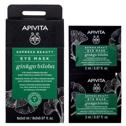 Apivita Express Beauty Eye Mask cu Gingko Biloba pentru întinerire 2x2ml — preț și oferte