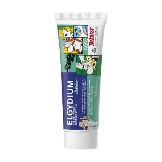 ELGYDIUM Junior Asterix pastă de dinți cu aromă de mentă dulce pentru copii cu vârsta cuprinsă între 7 și 12 ani 50ml — preț și oferte