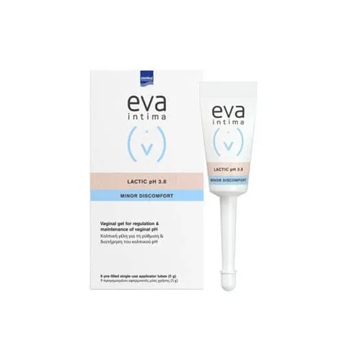 INTERMED Eva Intima Disconfort minor Lactic pH 3.8 9 tampoane vaginale cu gel vaginal — preț și oferte