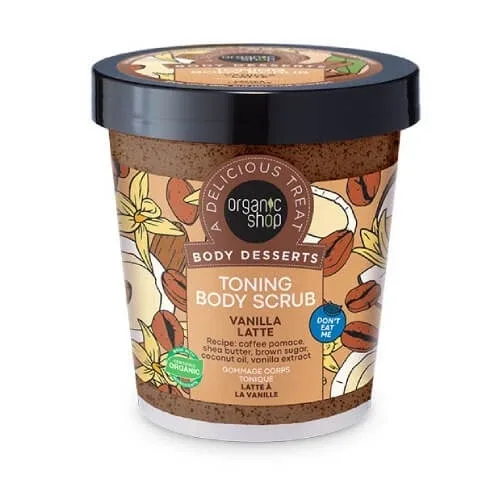 ORGANIC SHOP Body Desserts Vanilla Latte Body Tonic Exfoliant 450ml — preț și oferte
