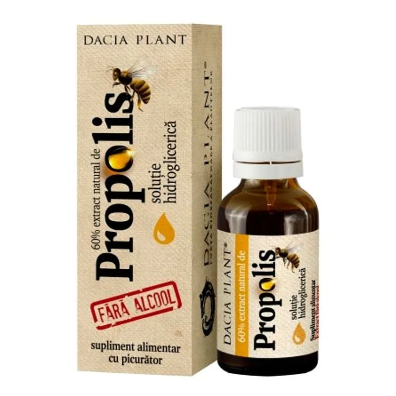 Extract natural de propolis fara alcool, 20 ml, Dacia Plant — preț și oferte