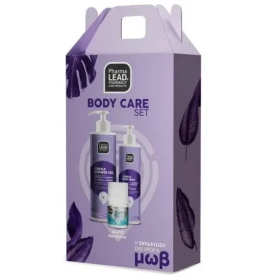 PHARMALEAD Promo Pack Gentle Body Care cu Gentle Shower Gel Shower Gel 500ml + Gentle Body Milk Moisturizing Body Milk 250ml + FREE Deo Roll-on Deodorant 50ml — preț și oferte