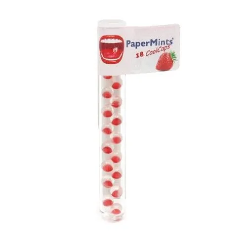 PAPERMINTS Cool Caps cu aromă de căpșuni pentru respirație proaspătă 18 capsule — preț și oferte
