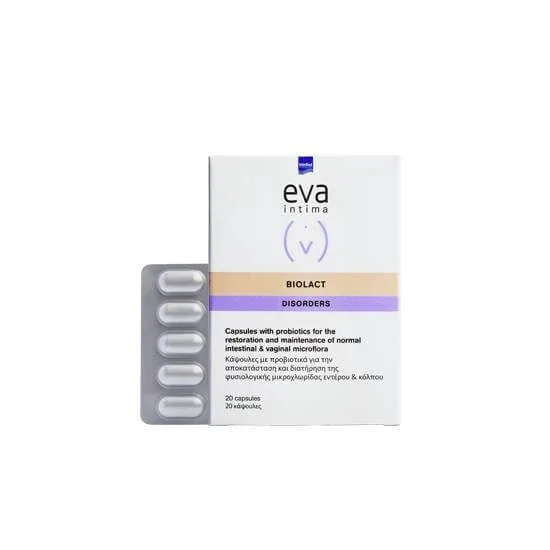 INTERMED Eva Intima Biolact Probiotice pentru restabilirea și menținerea florei normale a intestinului și a golfului 20 Capsule — preț și oferte