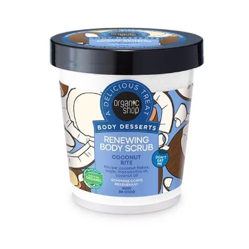 ORGANIC SHOP Body Desserts Coconut Bite Exfoliant pentru reînnoirea corpului 450ml — preț și oferte