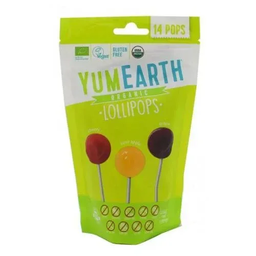 YUMEARTH Acadele organice cu fructe Cireșe / Pin Măr / Struguri 14 buc. — preț și oferte