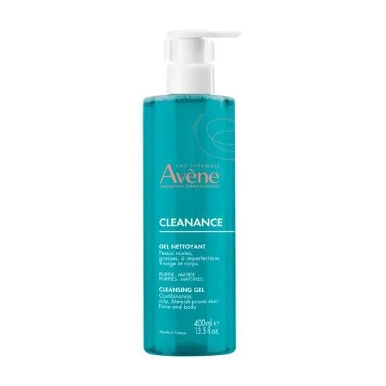 AVENE Cleanance Gel Nettoyant Gel de curățare care îndepărtează poluanții și îndepărtează uleiurile 400ml — preț și oferte