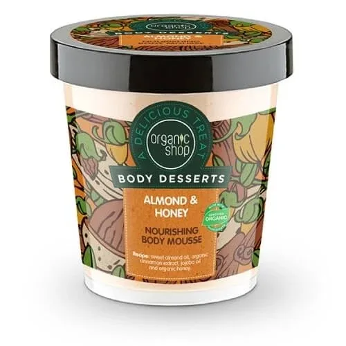 ORGANIC SHOP Body Dessert Almond & Honey Mousse hrănitoare pentru corp cu migdale și miere 450ml — preț și oferte