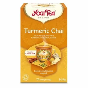 YOGI TEA Turmeric Chai Ceai organic pentru relaxare și creșterea dispoziției 17 pliculețe 30.6gr