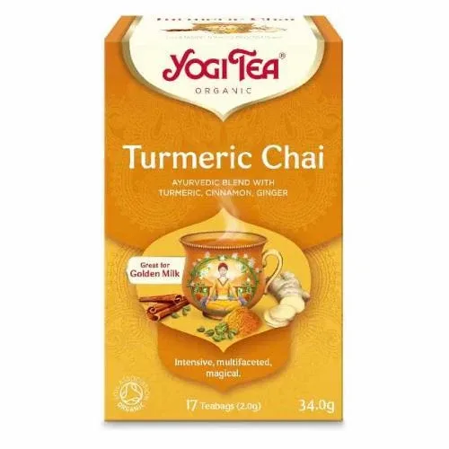 YOGI TEA Turmeric Chai Ceai organic pentru relaxare și creșterea dispoziției 17 pliculețe 30.6gr — preț și oferte