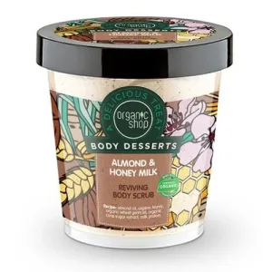 ORGANIC SHOP Deserturi pentru corp Lapte de migdale și miere Exfoliant răcoritor pentru corp Lapte de migdale și miere 450ml