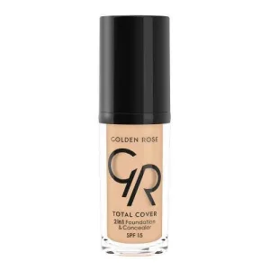 GOLDEN ROSE Total Cover 2 în 1 Base & Concealer No.02 - Ivory 30ml