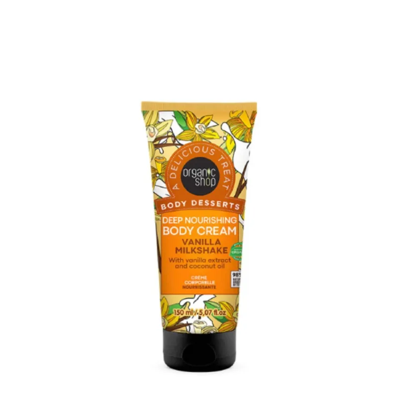 ORGANIC SHOP Body Desserts Vanilla Milkshake Cremă de corp hrănitoare Vanilla Milkshake 150ml — preț și oferte