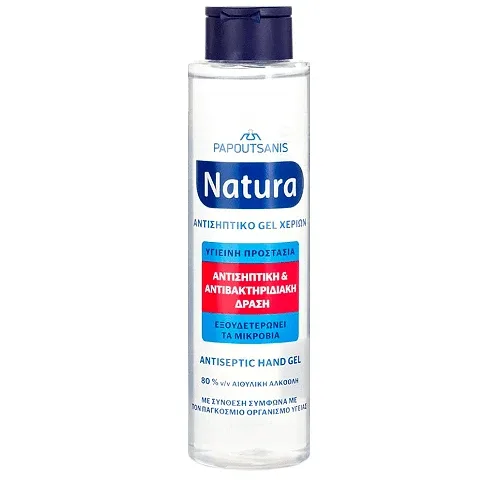 PAPOUTSANIS Natura Gel de mâini antiseptic 80% alcool etilic 300ml — preț și oferte