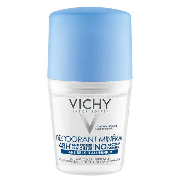 Deodorant roll-on antiperspirant 48 ore Mineral, Vichy | 50 ml — preț și oferte