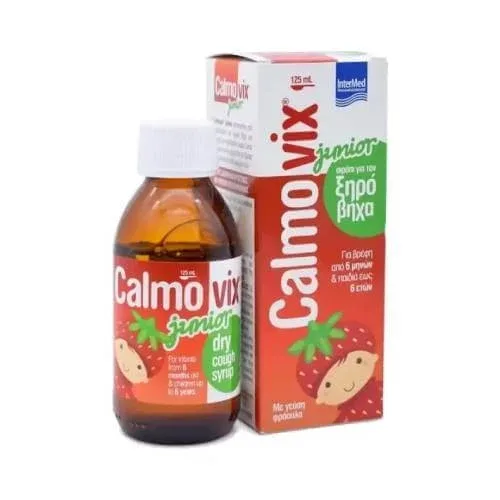 INTERMED Calmovix sirop pentru tuse uscată de la 6 luni la 6 ani cu aromă de căpșuni 125ml — preț și oferte