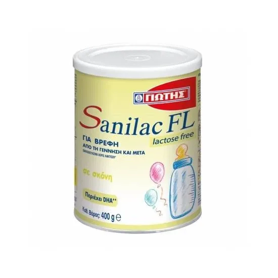 JOTIS Sanilac FL Lapte pentru sugari de la naștere și după, fără lactoză 350gr — preț și oferte