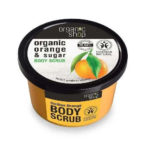 ORGANIC SHOP Body Scrub Sicilian Orange Exfoliant de corp cu portocale și zahăr 250ml — preț și oferte