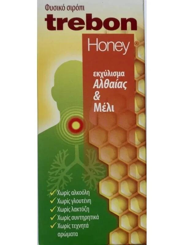 UNI-PHARMA Trebon Honey Sirop natural cu miere și Althaea 100ml — preț și oferte