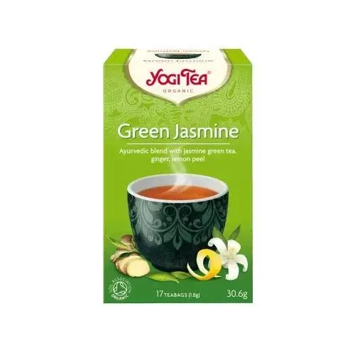 YOGI TEA Green Jasmine Organic Tea pentru tonifiere, slăbire și digestie 17 pliculețe 30.6g — preț și oferte