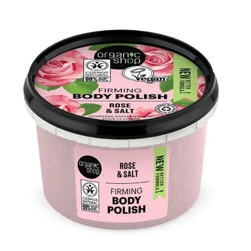 ORGANIC SHOP Scrub Exfoliant de corp cu trandafir și sare 250ml — preț și oferte