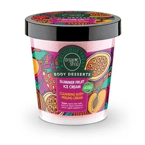 ORGANIC SHOP Deserturi pentru corp Înghețată de fructe de vară Exfoliant de curățare pentru corp Înghețată de fructe de vară 450ml — preț și oferte