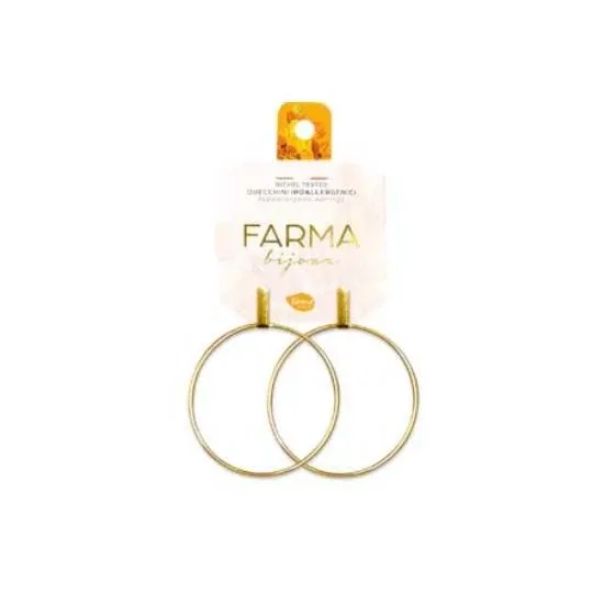 FARMA BIJOUX Hipoalergenic Cercei placat cu aur 40mm — preț și oferte