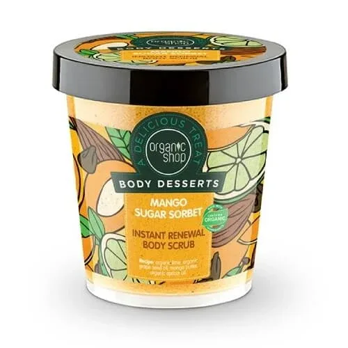 ORGANIC SHOP Deserturi pentru corp Mango Sugar Sorbet Mango & Sugar Exfoliant instant pentru corp 450ml — preț și oferte