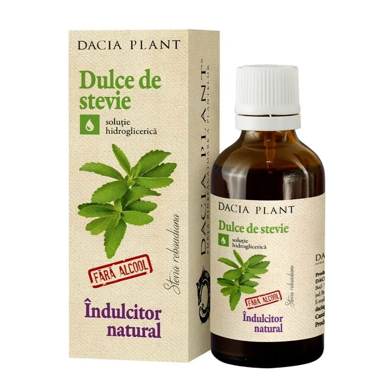 Indulcitor natural Dulce de stevie, 50ml, Dacia Plant — preț și oferte