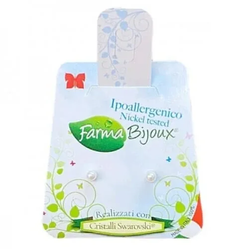 FARMA BIJOUX Cercei hipoalergenici Perla White cu perle de cristal 3mm — preț și oferte
