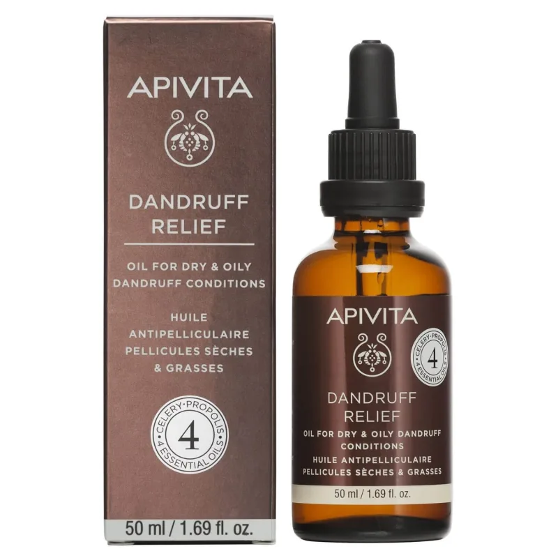 APIVITA Ulei anti-uscăciune și mătreață cu țelină, propolis și 4 uleiuri esențiale 50ml — preț și oferte