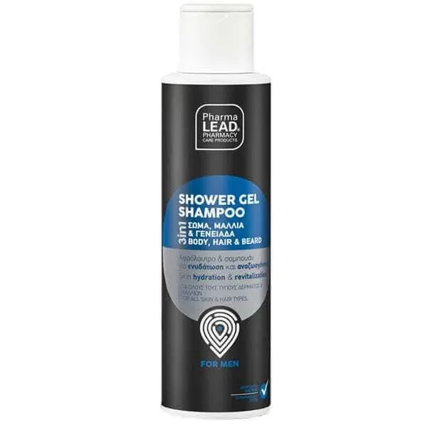 PHARMALEAD Gel de duș șampon pentru bărbați șampon 3 în 1 - gel de duș pentru corp, păr și barbă 100ml — preț și oferte