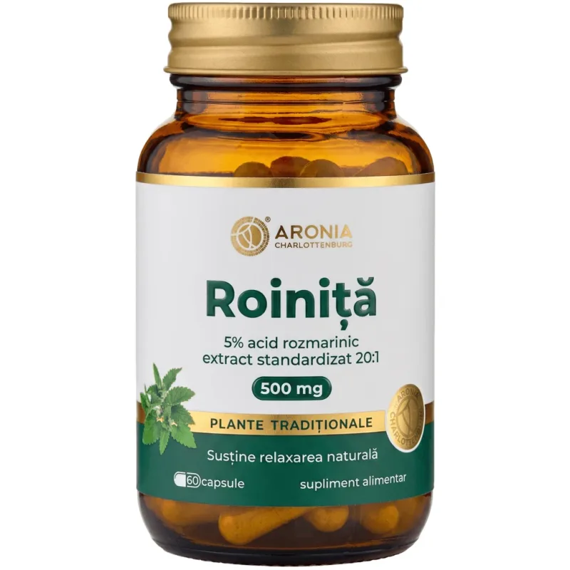 Roiniță 500 mg — 60 capsule cu extract concentrat din Roiniță pentru relaxare naturală, calm și somn odihnitor  |  Plante Tradiționale — preț și oferte