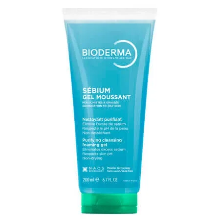 Gel spumant pentru ten mixt si gras Sebium, 200 ml, Bioderma — preț și oferte