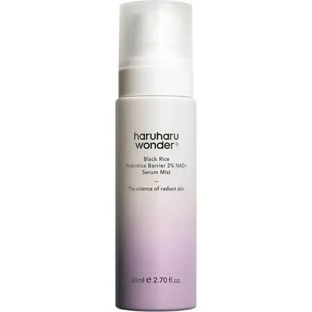 Serum de tip mist cu orez negru fermentat, probiotice si 2% NAD+ Black Rice, 80 ml, Haruharu Wonder — preț și oferte