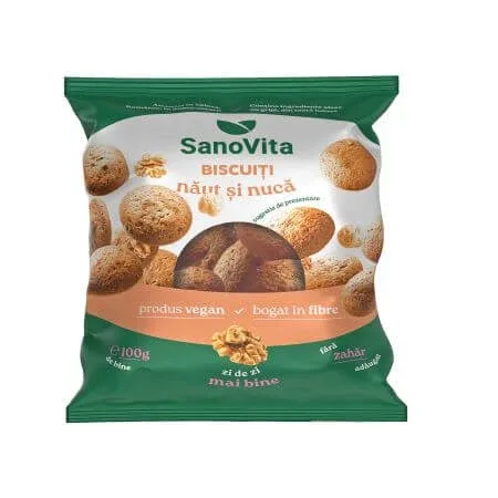 Biscuiti cu Naut si Nuca, 100 g, Sanovita — preț și oferte